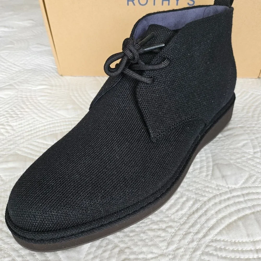 NIB Rothy's Chukka Boot Black Shoes 8.5